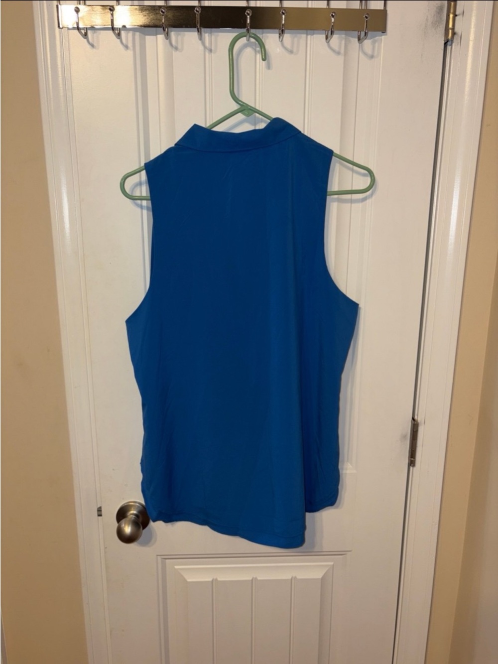 Peter Millar Royal Blue Sleeveless Zip-Front Polo - Picture 8 of 10